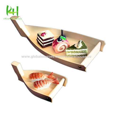 Bamboo Sushi Boat Trays