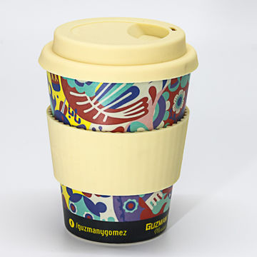 Reusable 480ml Bamboo Travel Mugs Tea Coffee Eco Friendly Coffee Cups With Lid 