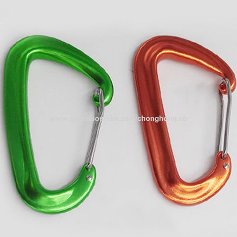 Gancho de mosquetón para escalada de aluminio 7075 de alta resistencia al aire libre para acampar 12KN tipo D