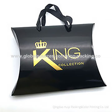 China Luxury Black Custom Art Paper Hair Bundle Extension Carton