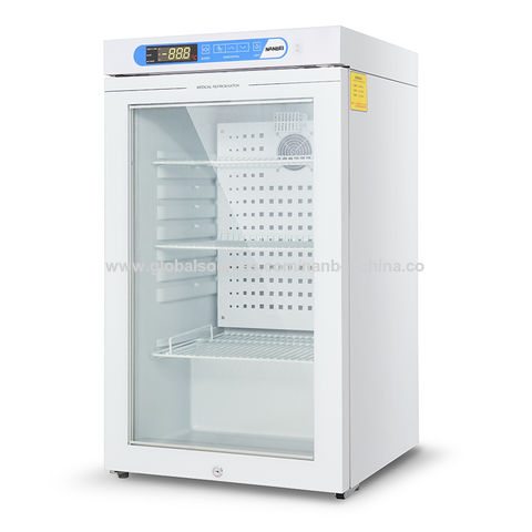 Compre Counter Top Puerta De Vidrio Pequeño Mini Refrigerador Precio y  Refrigerador Médico de China