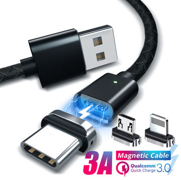 Câble USB magnétique 3 en 1 type c IOS micro aimant multi-chargeur câble de données top vendeur charge rapide for sale at factory direct price