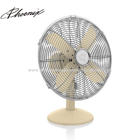 Buy Wholesale China Cream Retro 12 Inch Desk Fan With Adjustable Tilt Angle, 4 Metal Blades Decorative Table Fan & Table Fan at USD 12 | Global Sources