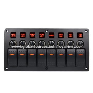 Buy Wholesale China 12v 24v 8 Gang Rocker Fuse Racing Toggle Switch ...