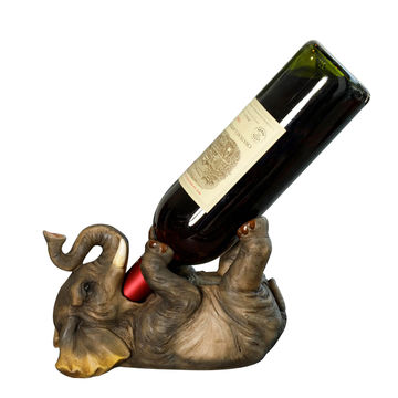 Details about   Elephant Wine Bottle Holder Table Top Center Piece Decoration
