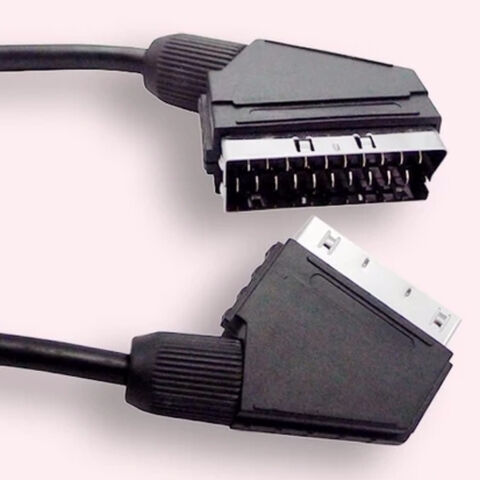 Cable SCART estándar europeo, alta calidad, resistente a la corrosión, antioxidante, duradero, con certificación ROHS for sale at factory direct price