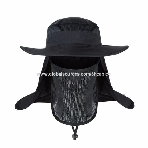 Comprar Sombrero de visera de pesca para hombre, protección UV, cuello  facial, cubierta para senderismo al aire libre, gorra de ala ancha