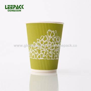 Buy Wholesale China 12oz Disposable Ripple Wall Paper Coffee Cup Triple ...