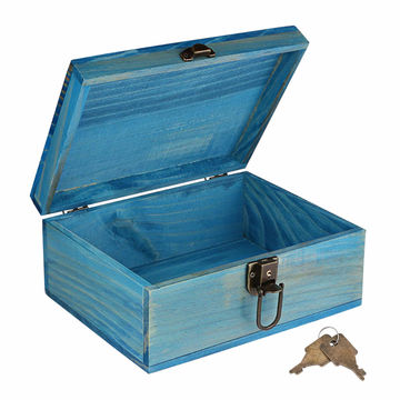 Wooden Gift Boxes Box, Storage Chest With Lock And Key