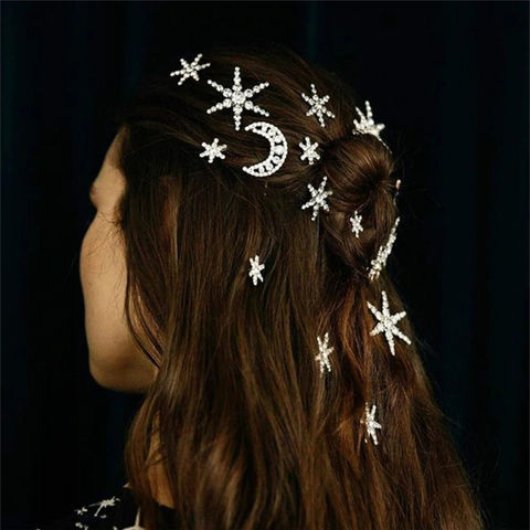 Buy Wholesale China Hot Sale Rhinestone Moon Star Hair Clip Bling Bling  Bride Hairpin Hair Accessories For Girls Women & Hair Clip ,rhinestone Hair  Clip at USD  | Global Sources
