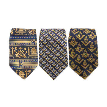 masonic silk tie