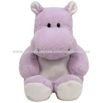 stuffed pink hippo