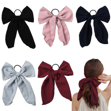 Buy Wholesale China Wholesale Popular Sweet Chiffon Bow Hair Tie Ribbon  Ponytail Holder For Women Hair Accessories & Ponytail Holder at USD  |  Global Sources