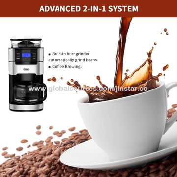 Gevi Drip Coffee Maker 10-Cup Brew Automatic with Built-In Burr