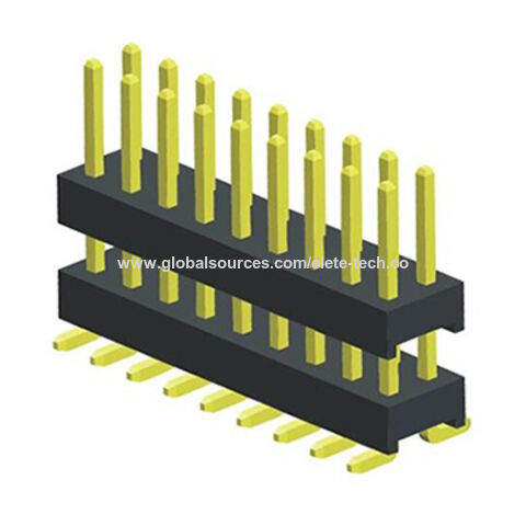 2.54mm Pitch Dual Row Smt Type Pin Headers With Locating Peg, Pcb ...