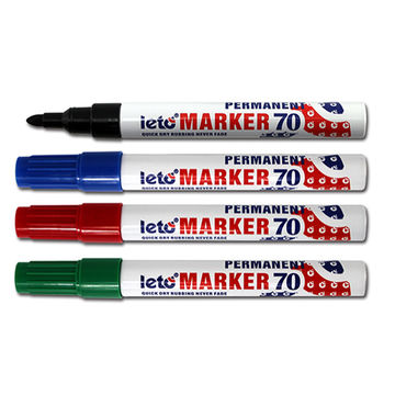 leto white permanent marker pen-medium point-pack