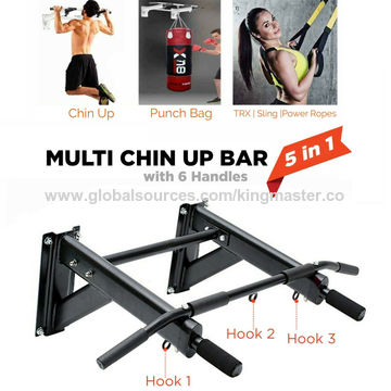 Wall Mounted bar chin Up Pull Up Bar Iron Gym Bracket Exercise Workout Steel 