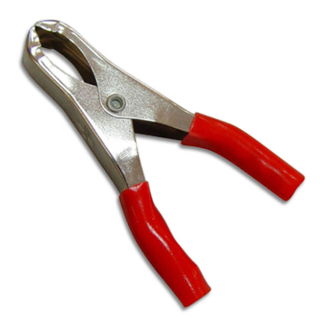Pince Crocodile en Acier/PVC Isolant, Longueur 70mm, Courant Nominal 20A