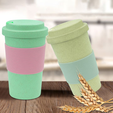RICE Plastic drinks cups with lids 