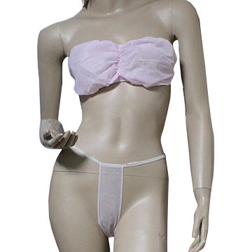 Buy Wholesale China Customized Orthopedic Non Woven Pp Disposable Spa Net  Bra And Panty Set & Disposable Spa Bra Panty at USD 0.14