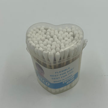 Buy Wholesale China Bamboo Cotton Swab Plastic Box With Heart