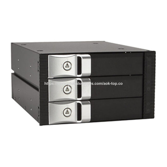 Rack Móvil Interno de 3.5" sin Herramientas, Intercambiable en Caliente, RAID de 3 Bahías, Ventilador, Sin Controlador, Bloqueo con Llave, 6.0 Gbps for sale at factory direct price