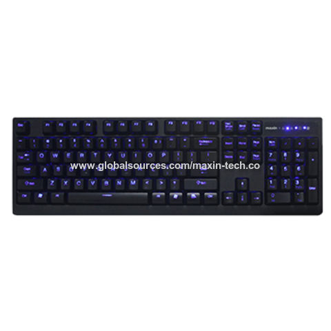 Single Color Keyboard Single color Mechanical gaming keyboard illuminated 104-key plastic top ...
