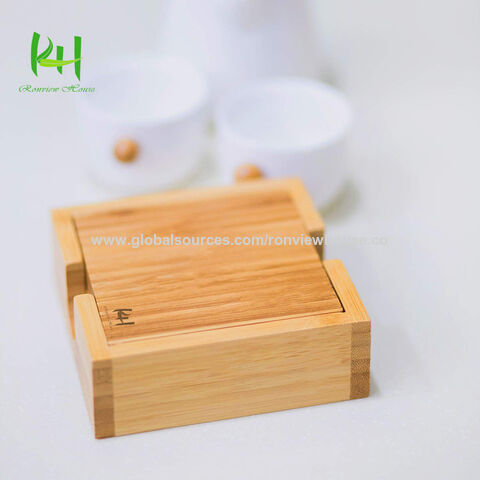 Descansos de copo de bambu resistentes a lascas, prato de bambu, prato para xícaras, prato para tigelas, adequados para casa, casa de chá e restaurante