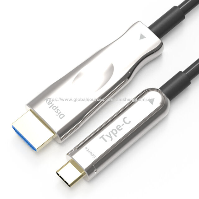 Fully Functional USB C To USB C Fiber Optic Cable 15M, 5Gbps USB 3.2 Long Distance Video Cable