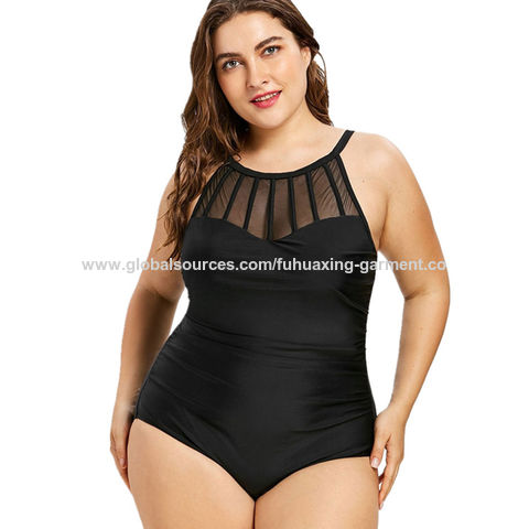 Buy Wholesale China Plus Size Women Swimsuits,sexy Monokini Mesh