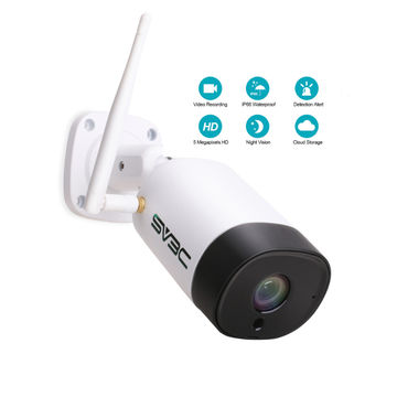 Cámara de seguridad al aire libre, cámara de vigilancia inalámbrica cámara CCTV de 5 megapíxeles para el hogar,