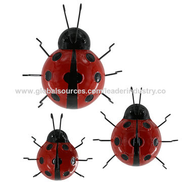 Bsci Factory Power Coated Metal Garden Beetle Hanging Wall Art Ornaments China On Globalsources Com - Metal Animal Wall Art For Garden