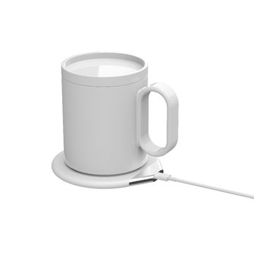 Chauffe-tasse avec chargeur sans fil 2 en 1 chauffe mug tasse chauffe-tasse  ensemble pour le bureau à domicile