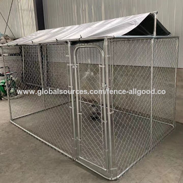 Buy Wholesale China Allgood Large Outdoor Pet Dog Run House, Chain Link  Fence Dog Kennel Cage & Dog House At Usd 155 | Global Sources
