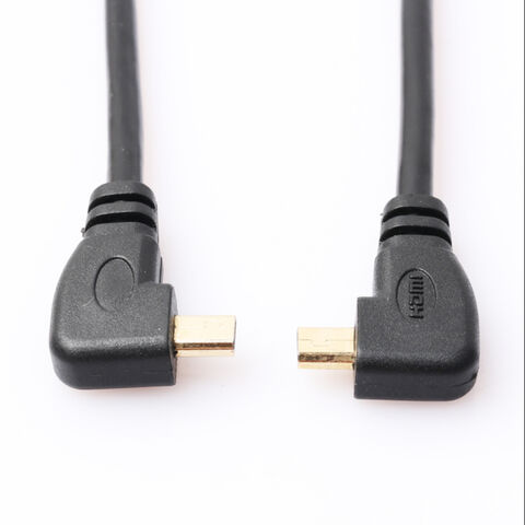 Cable HDMI de alta velocidad con conector HDMI en ángulo hacia la derecha  de 1.00 m en color negro