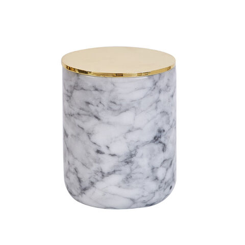 Buy Wholesale China Marble Ceramic Candle Jar With Metal Lid & Ceramic ...