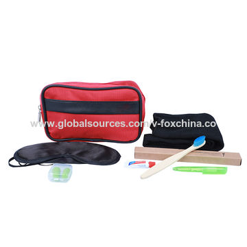 Buy Wholesale China Airline Custom Amenity Kit Travel Set With Nylon ...