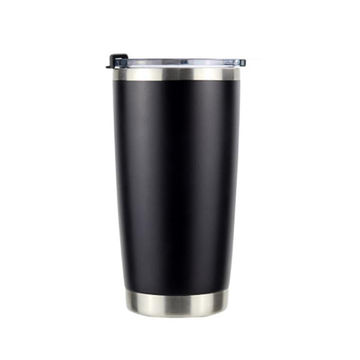 كوب أسود معزول بالفراغ من الفولاذ المقاوم للصدأ بجدار مزدوج وخالي من مادة BPA for sale at factory direct price