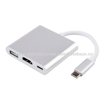 Type C adapter, 3 in 1Type-C adapter, type C TO HDMI+PD+USB3.0