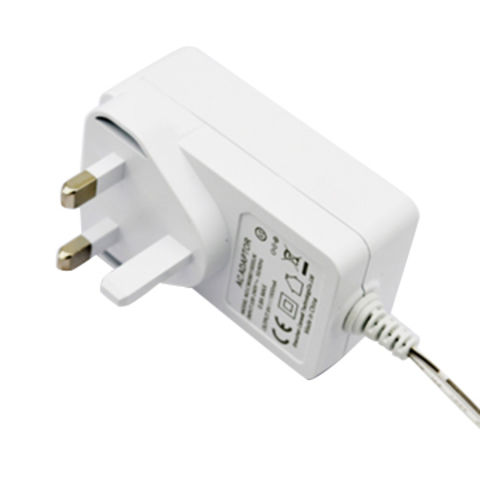 China White Wall-mounted 24V/1A UK Plug AC/DC Adapter, CE/RoHS Approved ...