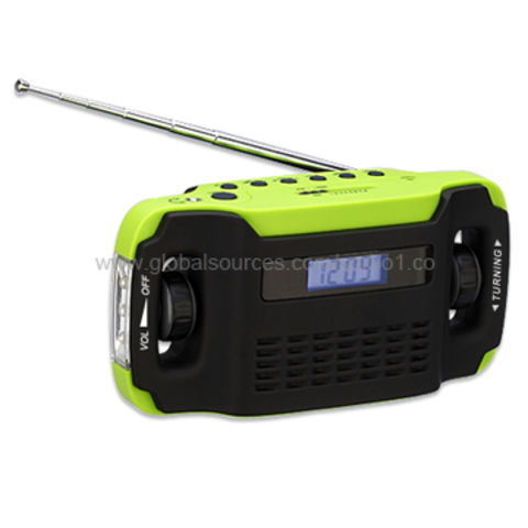 Buy Wholesale China Crank-powered Flashlights With Am/fm Radio, Alarm ...