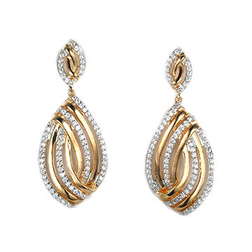Buy 22Kt Gold Plain Dubai Earrings 78VV8798 Online from Vaibhav Jewellers