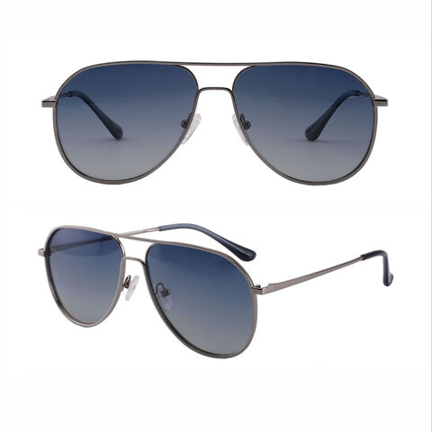 Polarized Sunglasses New Black Fishing Men Glasses Sport Mens Silver Lens Aviato 