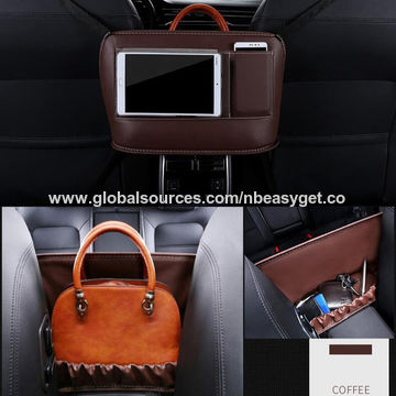 PU Leather Car Storage Pocket Handbag Holder Organizer Between Car Seat Side Bag 