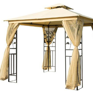 3 x 3 M Pavilion Metal Gazebo Awning Canopy Sun Shade Shelter Marquee Party Tent 