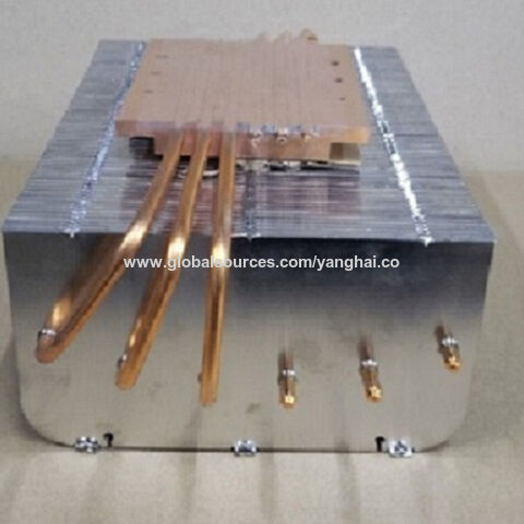 Oem Odm Custom Stack Fin Aluminium Alloy Heat Sinks With Copper Pipe ...