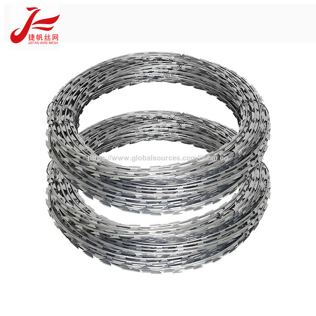 Alambre de púas tipo concertina de alta seguridad para cercas, alambre de cuchillas para vallas, alambre de seguridad para protección perimetral for sale at factory direct price