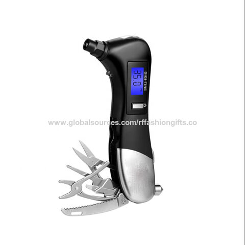 9-in-1 Multifunktions-Werkzeug mit elektronischer Digitalanzeige, Reifendruckmesser im Schweizer Taschenmesser-Design for sale at factory direct price