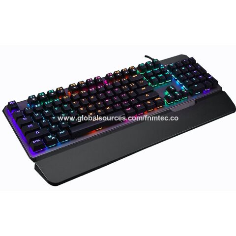Keyboard Arm Color 104 keys mechanical keyboards with arm rest, hand rest, rainbow color ...