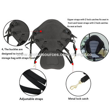 Asiento de barco plegable impermeable para pesca, asiento de kayak ajustable para tabla de paddle surf